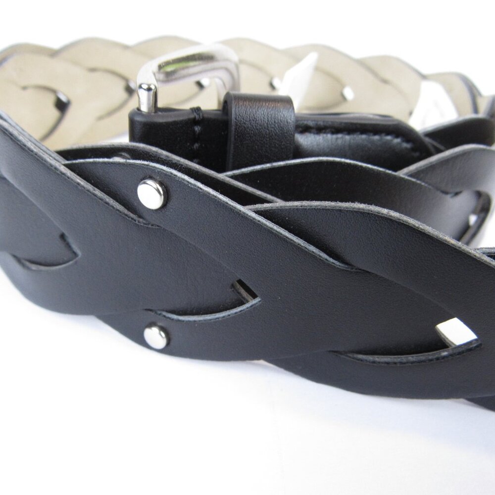 Time and Tru Women's Stud Link Braid Black Belt Women's Size XL - Picture 7 of 10